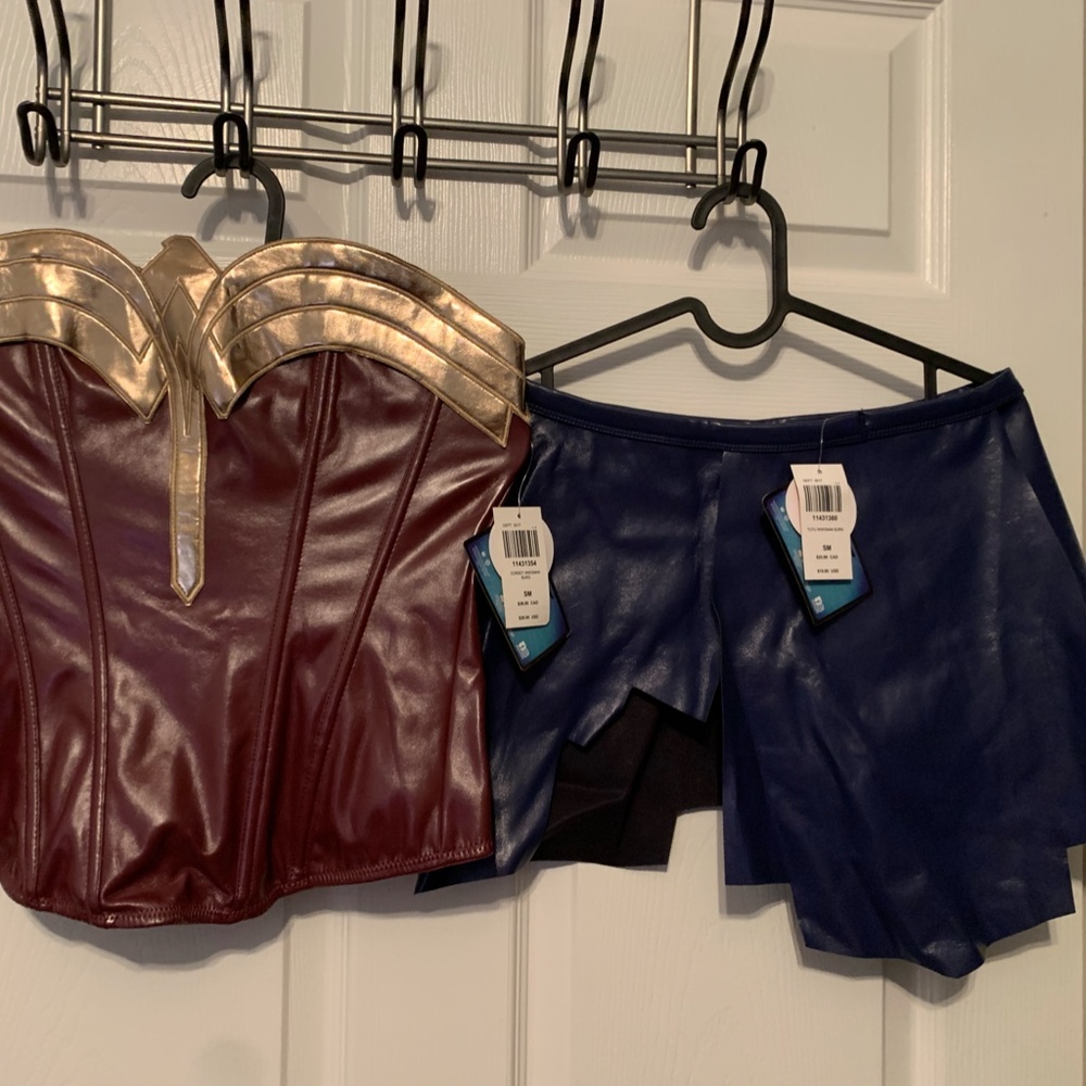 DC Comics Wonder Woman Faux Leather Cosplay Skirt & Top